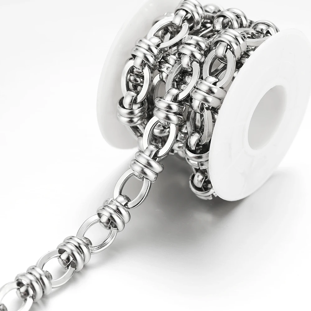 1 Meter 304 Stainless Steel Chunky Knot Big Chains Handmade Chains DIY Men Hip Hop Jewelry Making Necklace Bracelet Accessories