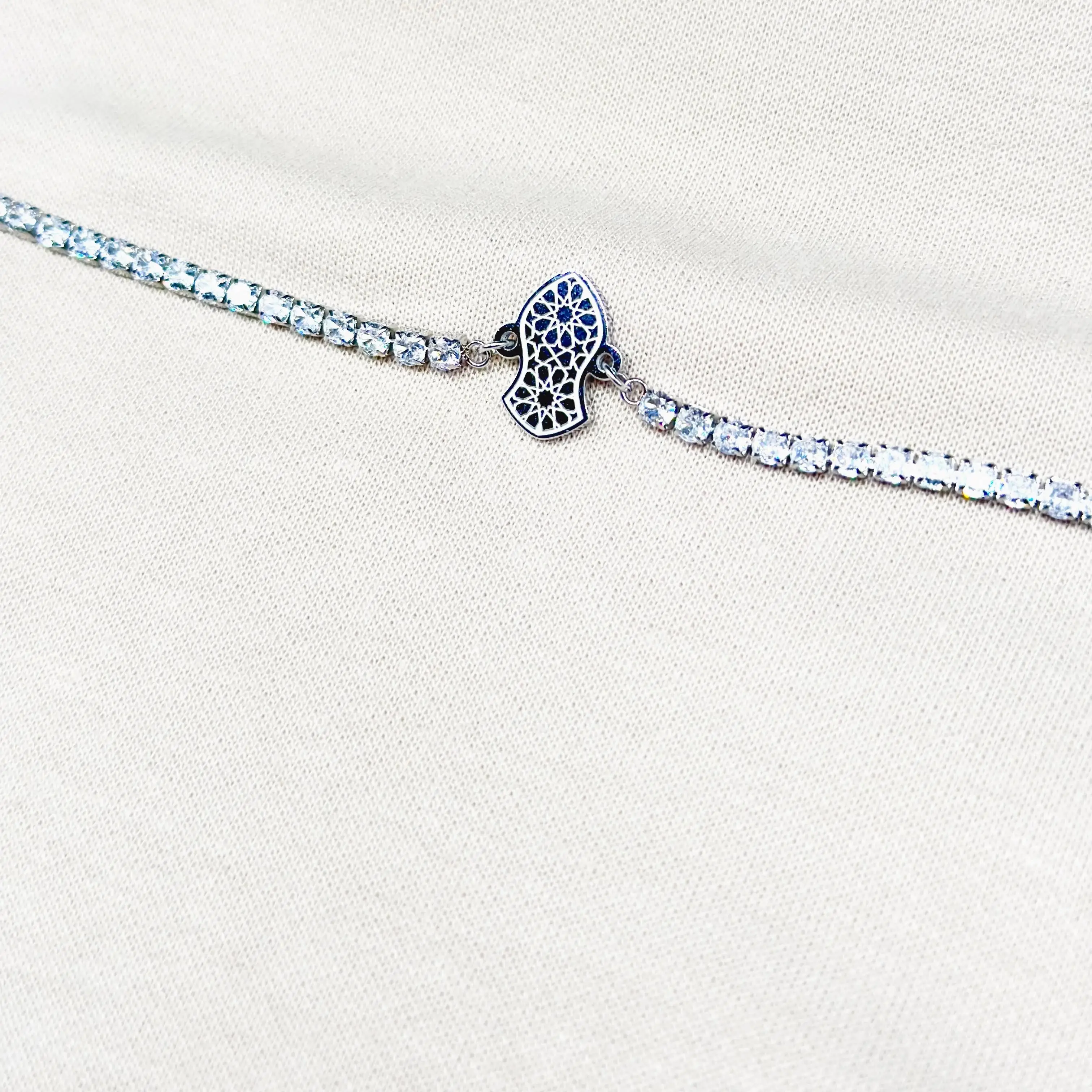 

Персонализированная цепочка, ювелирные изделия, ожерелье из циркония Nalayns, сандалии Sacred, зеркало священного сандалия, мусульманский подарок Nalayn Eclipse