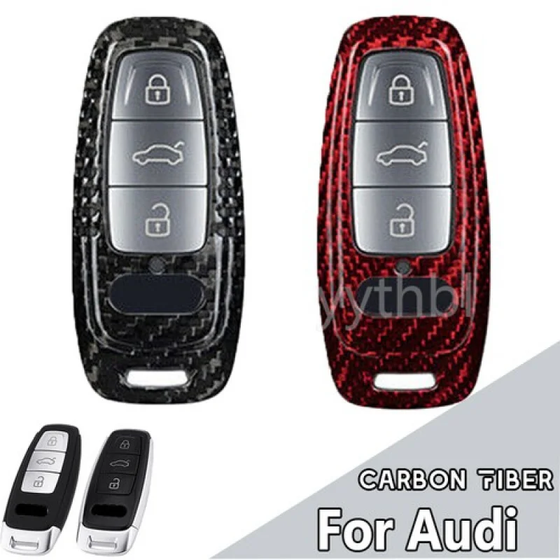 

A+ Carbon Fiber Car Remote Key Cover For Audi A6L A7 A8 A8L E-tron Q8 C8 19-2020