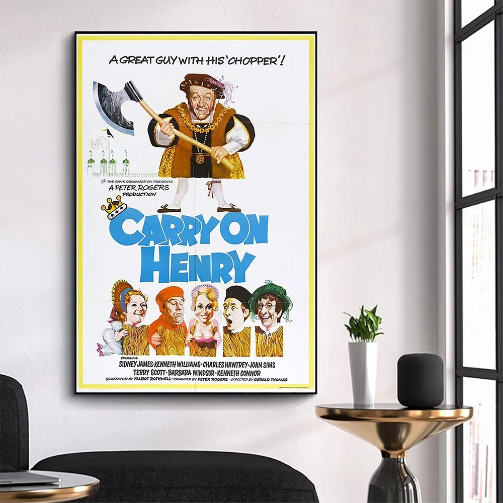 WM3001 Carry on Henry Wonderful Classic Movie HD Silk Fabric Poster Art Decor Indoor Painting Gift