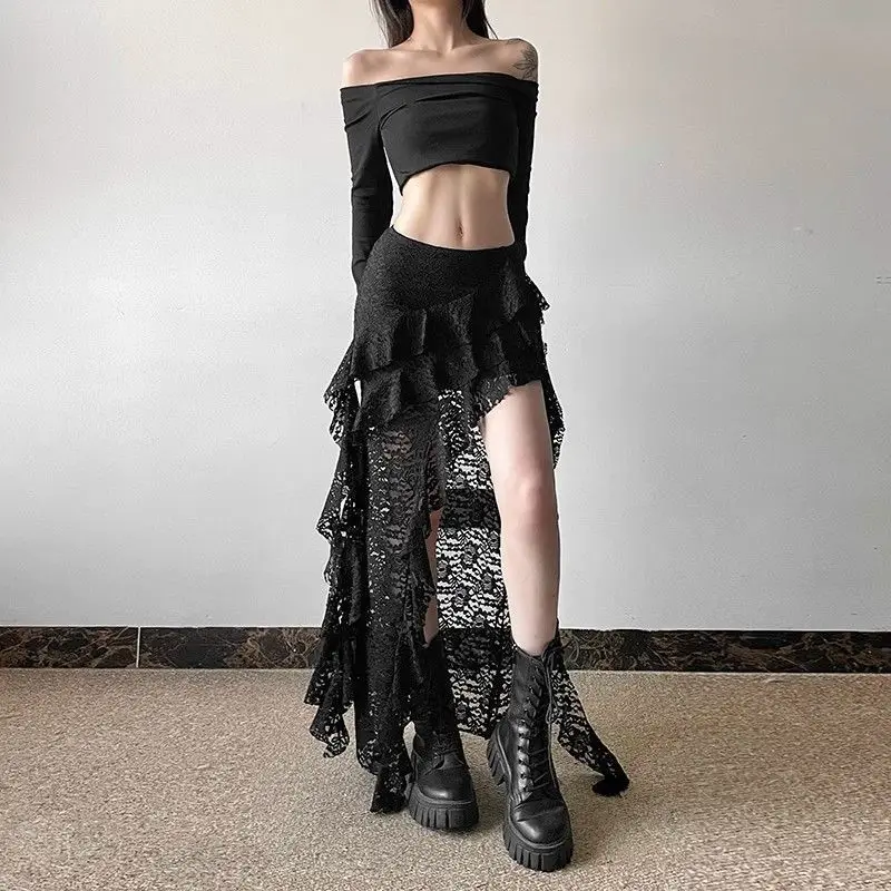 Tassel ruffle layered skirt detail