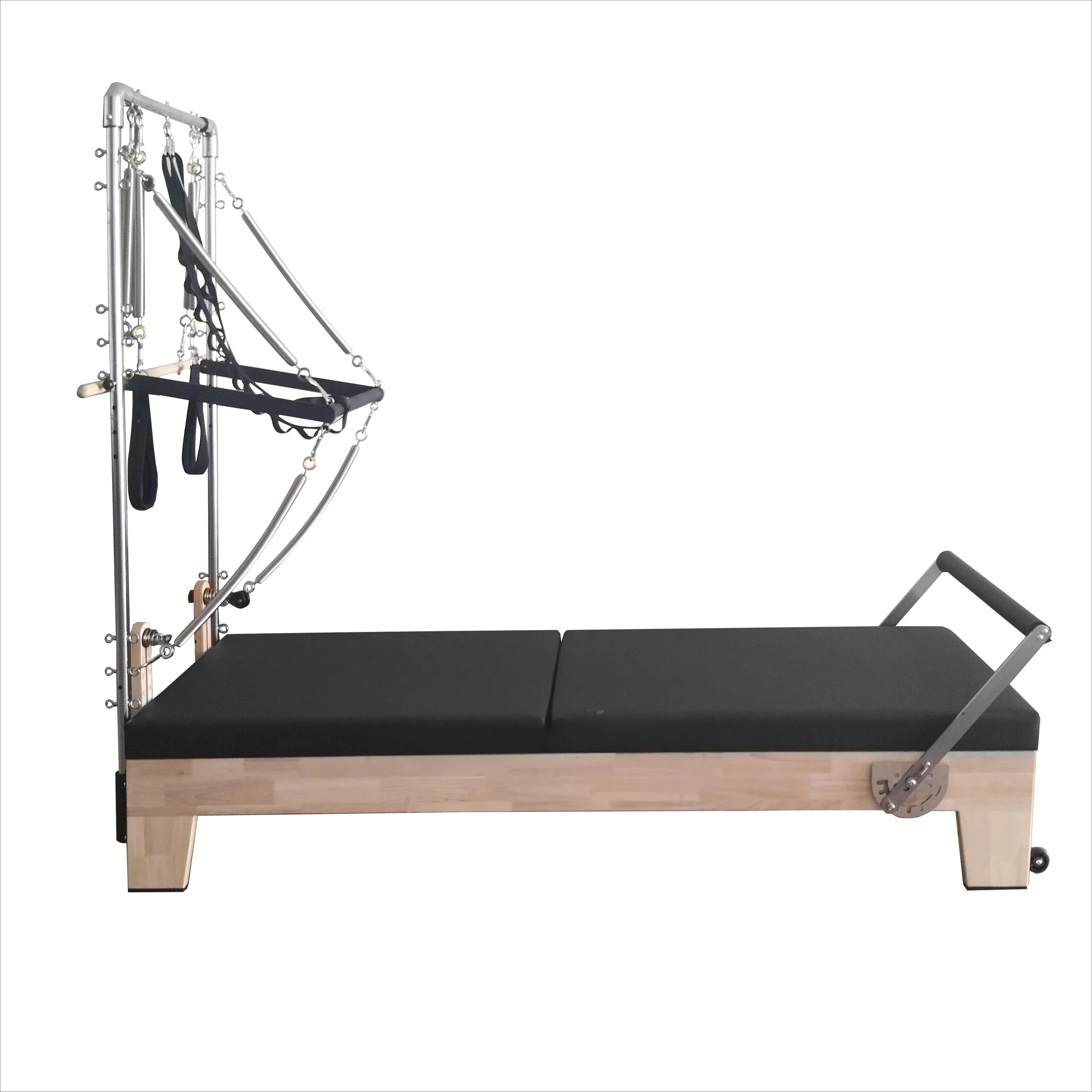 

Pilates Reformer With Tower Wood Reformer Twin Mats Version Include Sitting Box Jump Board Double Loop Straps