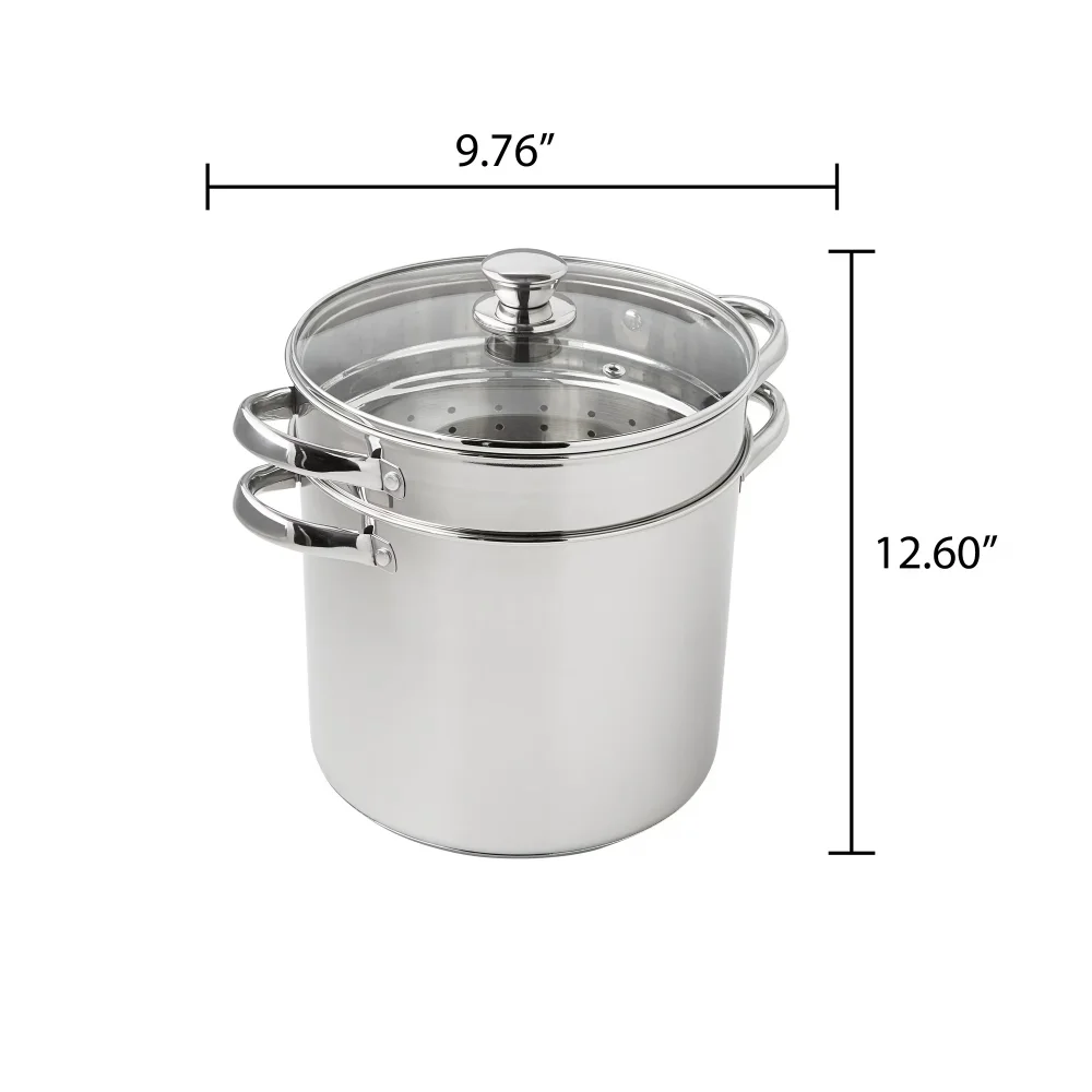 4-Piece Stainless Steel 8 Qt Cooker Multipot Set