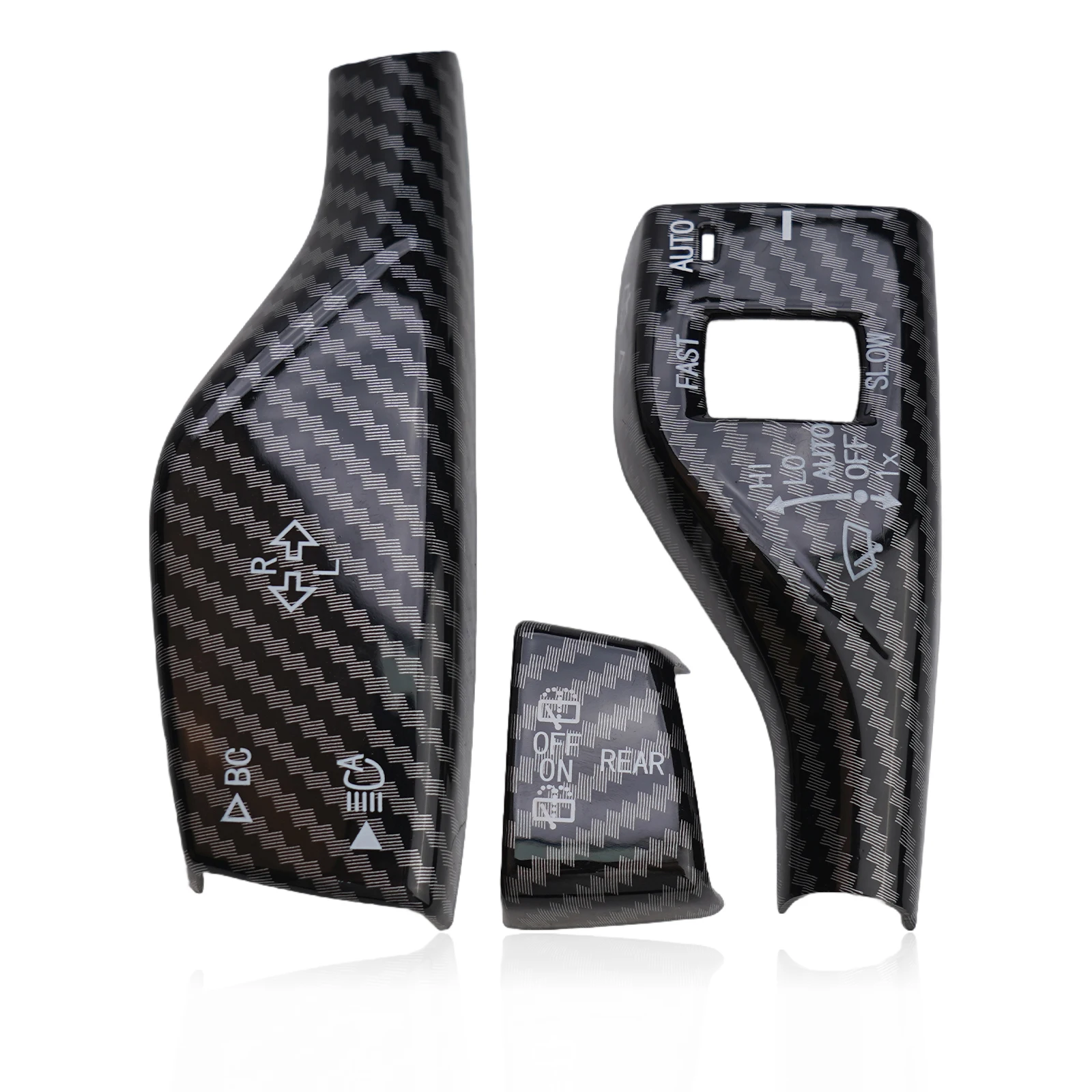 Carbon Fiber Turn Signal Wiper Lever Cover Trim For BMW X2 X3 X4 X6 X7 SUV Car Interior Sticker Decor Accessories