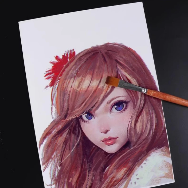 24 pezzi set di pennelli in nylon raschietto penna tenda asta marrone forme diverse per pittura a olio ad acquerello a guazzo forniture artistiche di cancelleria