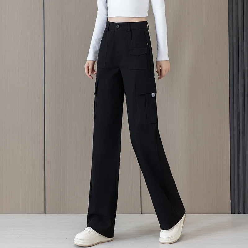 

Women's Cargo Pants Versatile Multi-Pocket Sports Pants Autumn High Waist Loose Casual Pants