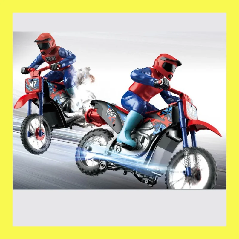 1:10 2.4g Remote Control Motorcycle Stunt Spray Light Charge Remote Control Car Boy Remote Control Car Model Children'S Toys