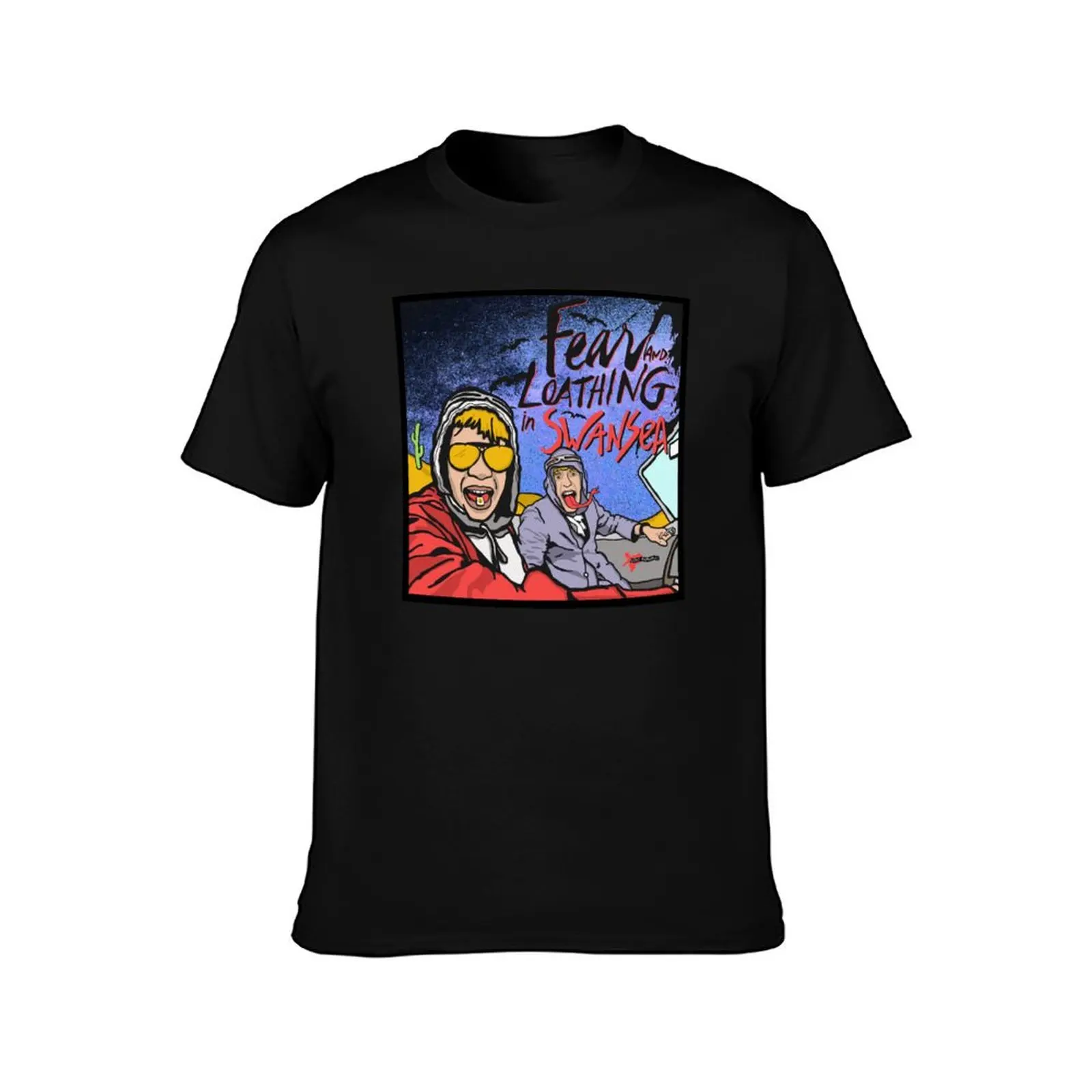 Fear and Loathing in Swansea (Twin Town) T-Shirt Comfortable Workout Short Sleeve Shirt T-Shirt