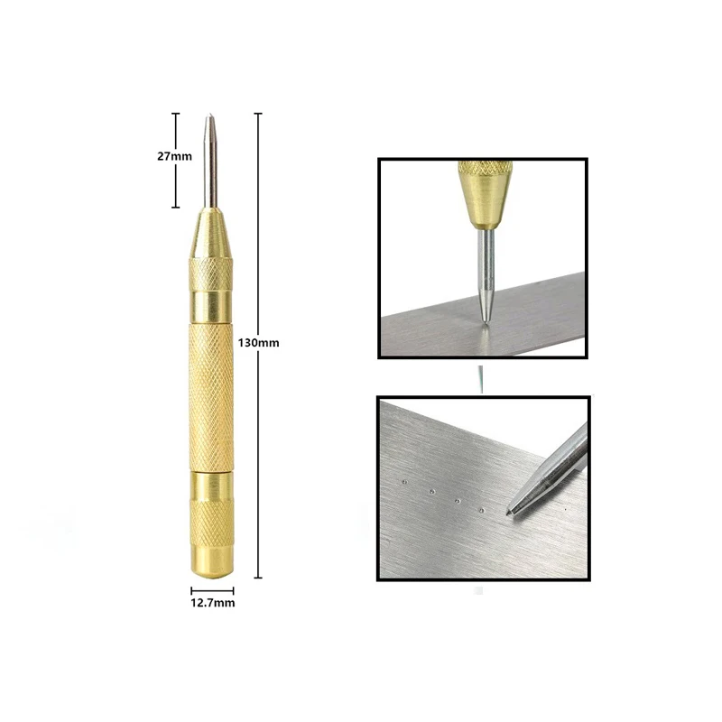 Automatischer Körner, allgemeiner automatischer Locher, Holzbearbeitung, Metallbohrer, verstellbar, federbelastet, automatischer Locher, Handwerkzeuge – Detail 1