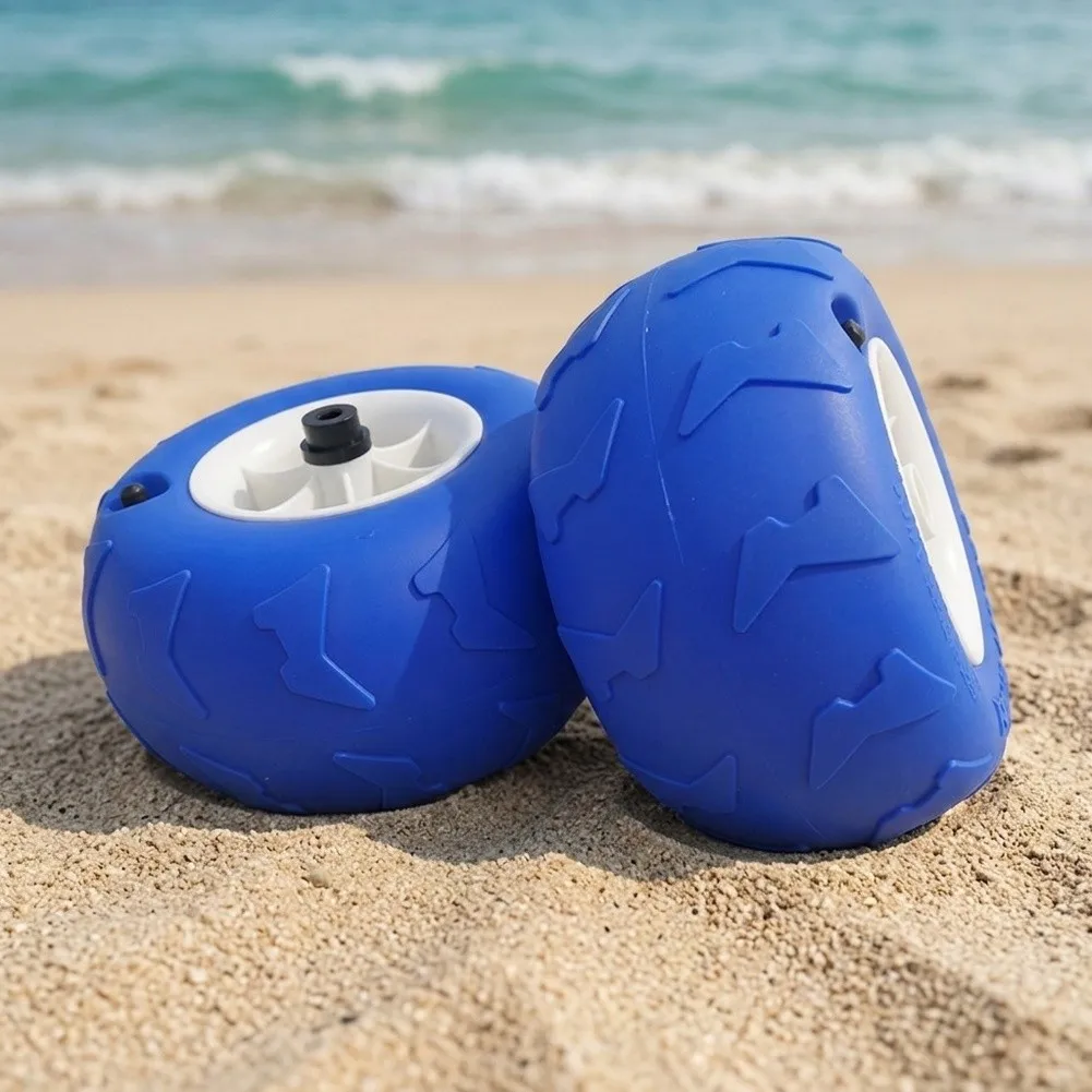 Beach Trolley Wheel Pair 230mm x 115mm - Inflatable PVC for balloon Tires for Kayak Carts and Outdoor Utility Carts
