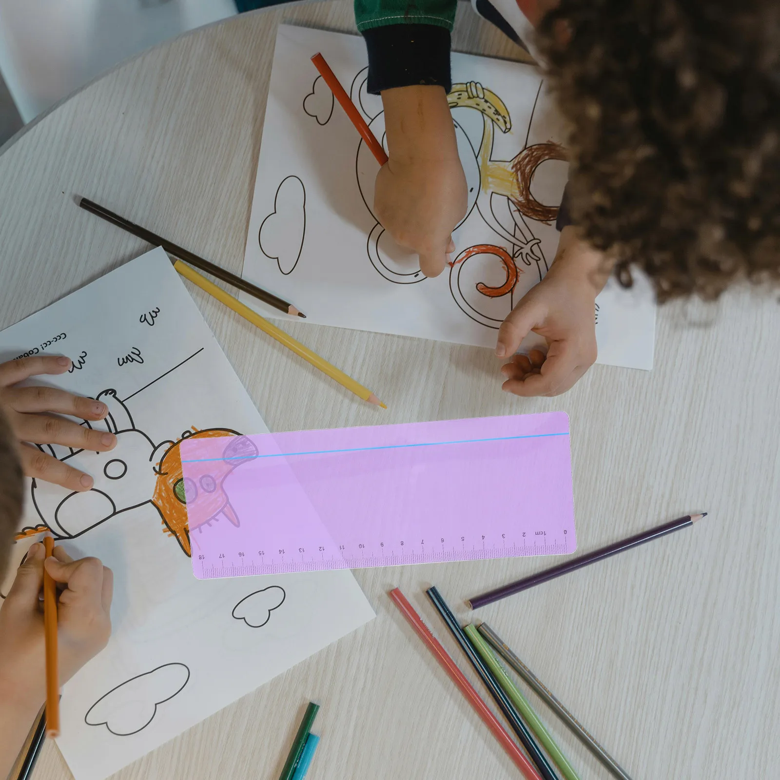 10 個読書ガイドブックマーク子供のためのハイライトストリップスケール測定学生用品ディスレクシアオーバーレイ追跡ライン