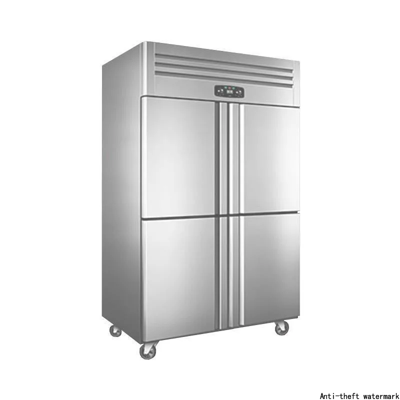 2026 - Congelador refrigerado comercial de cuatro puertas - Congelador vertical grande refrigerado por aire para cocinas y comedores