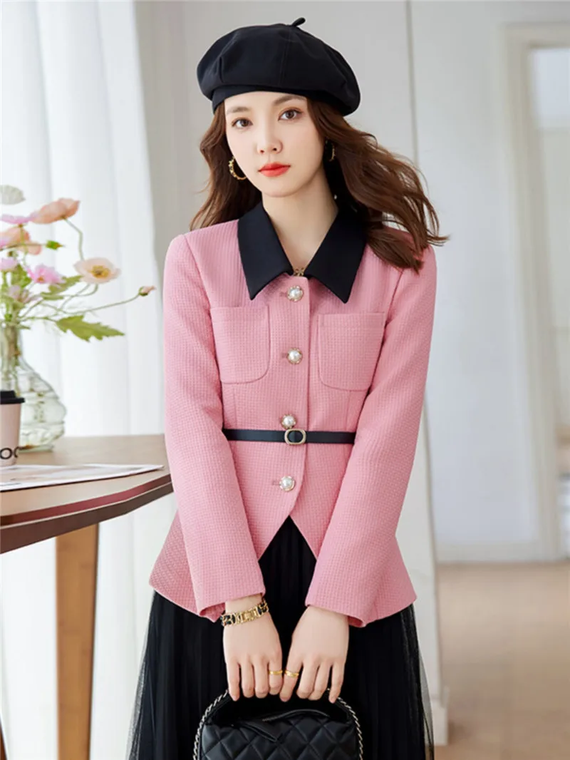 

Small Blazer For Women Autumn And Winter 2023 New Short Celebrity Suit Jacket Fashion ELegant Single Breasted Slim Coat C039