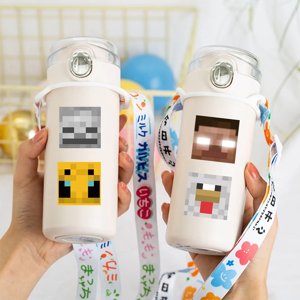 Sticker Roll 500pcs Minecraftes Diy Journal Stickers Student Stationery Desktop Decoration Piexl Game Themed Children Toys Gift