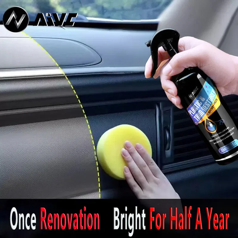 AIVC Plastic Restore Revitalizer Plastic Renovator Langdurige coating voor autorubbers Opknappen Schone glans Zwarte glans