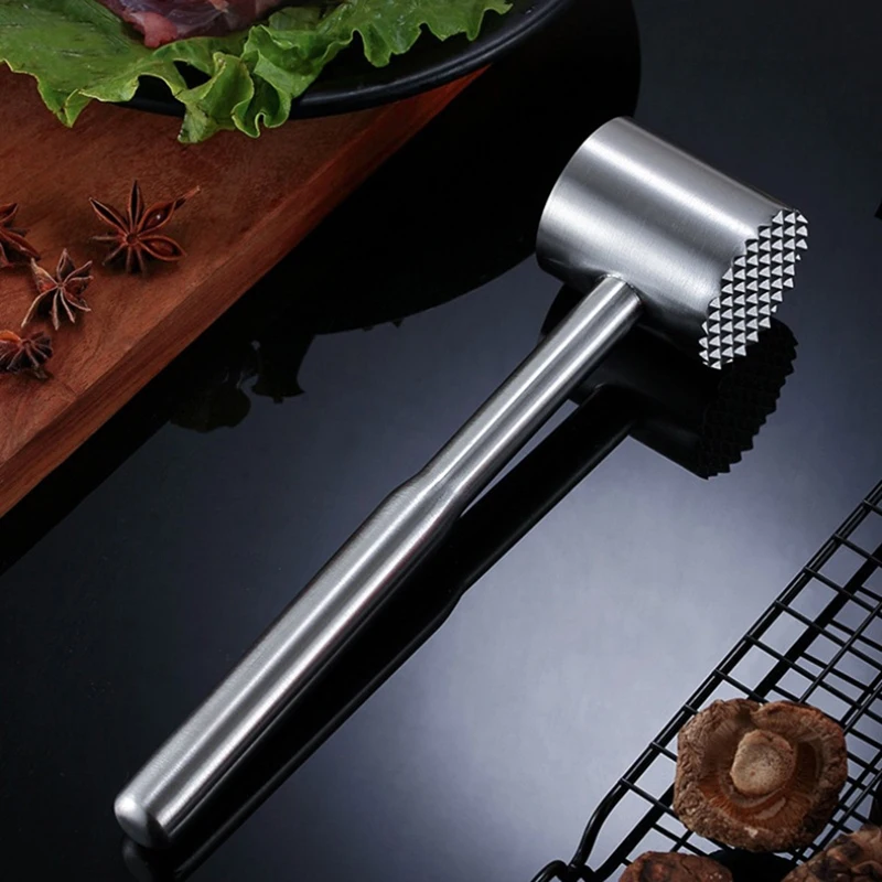 Meat Tenderizer Mallet,304 Stainless Steel Meat Hammer Pounder Flattner Beater,For Steak Beef Chicken Pork,Kitchen Tool