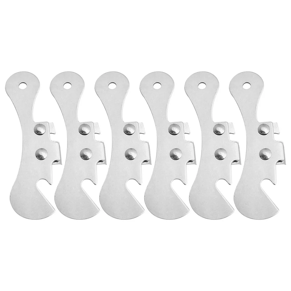 

6pcs Stainless Steel Can Opener Bottle Bulk Simple Manual Lid Opener MultiFunction Openers WearResistant Small Portable