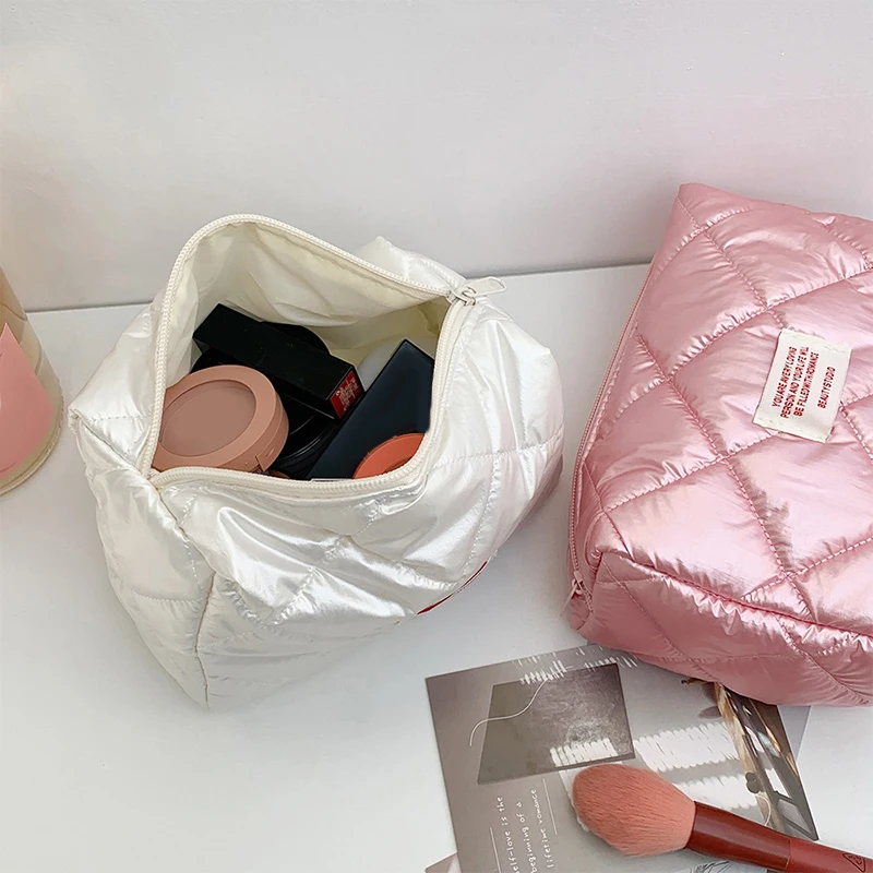 1PC Ins Style Cosmetic Makeup Bag borsa per la cura della pelle di grande capacità borsa per rossetto borsa per il lavaggio da viaggio portatile