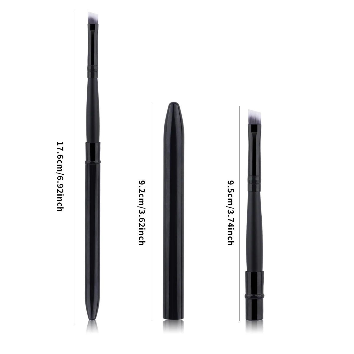 1Pcs Single Rocket Tube Eyebrow Brush With Cover Slant Bullet Eyebrow Brush Makeup Brush Eyeliner Beauty Brush Makeup Tool