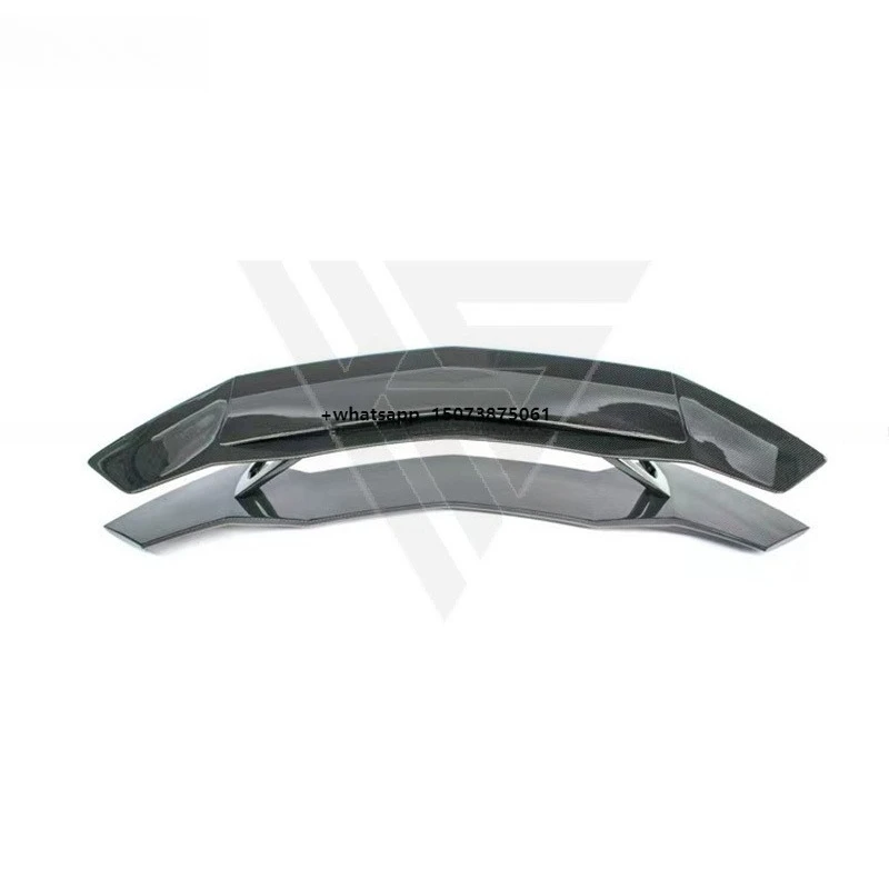 Spoiler Traseiro em Fibra de Carbono Estilo Novit com Lábio Traseiro para Lambo Aventador LP700 LP720 2011-2015 Asa Traseira em Carbono