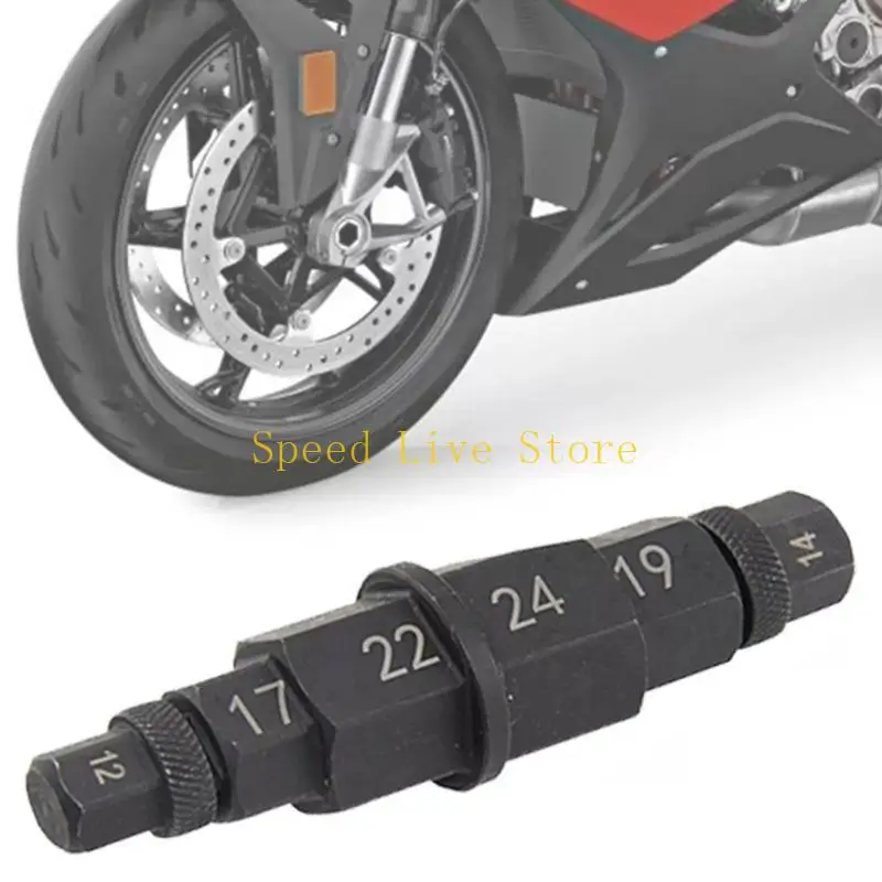 

547C Carbon Steel Allen Spindle Socket Tool 6 Sizes in 1 for Sport Motorbike