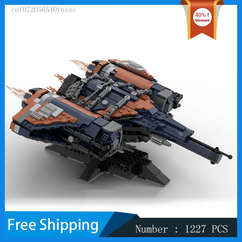 Space Ship Frigate Corvette Destroyer MOC Building Blocks Model DIY Bricks Game Collection Jumpship Christmas Gift Kid Toy