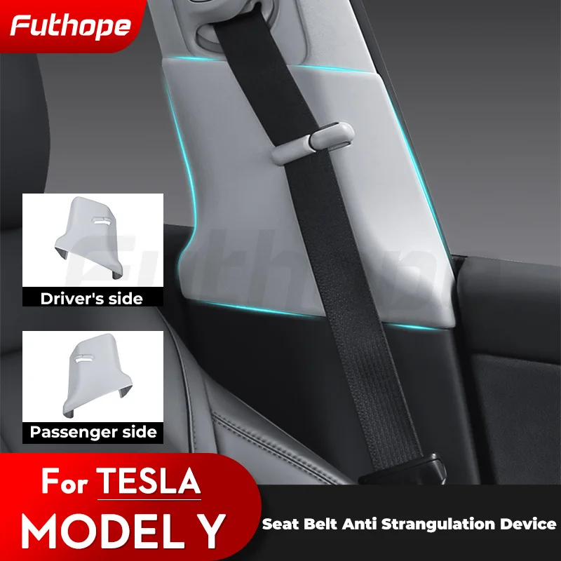 Futhope Seat Belt Limiter Buckle for Tesla Model Y Prevent Pinch Neck Comfortable Driving Experience Simple installation