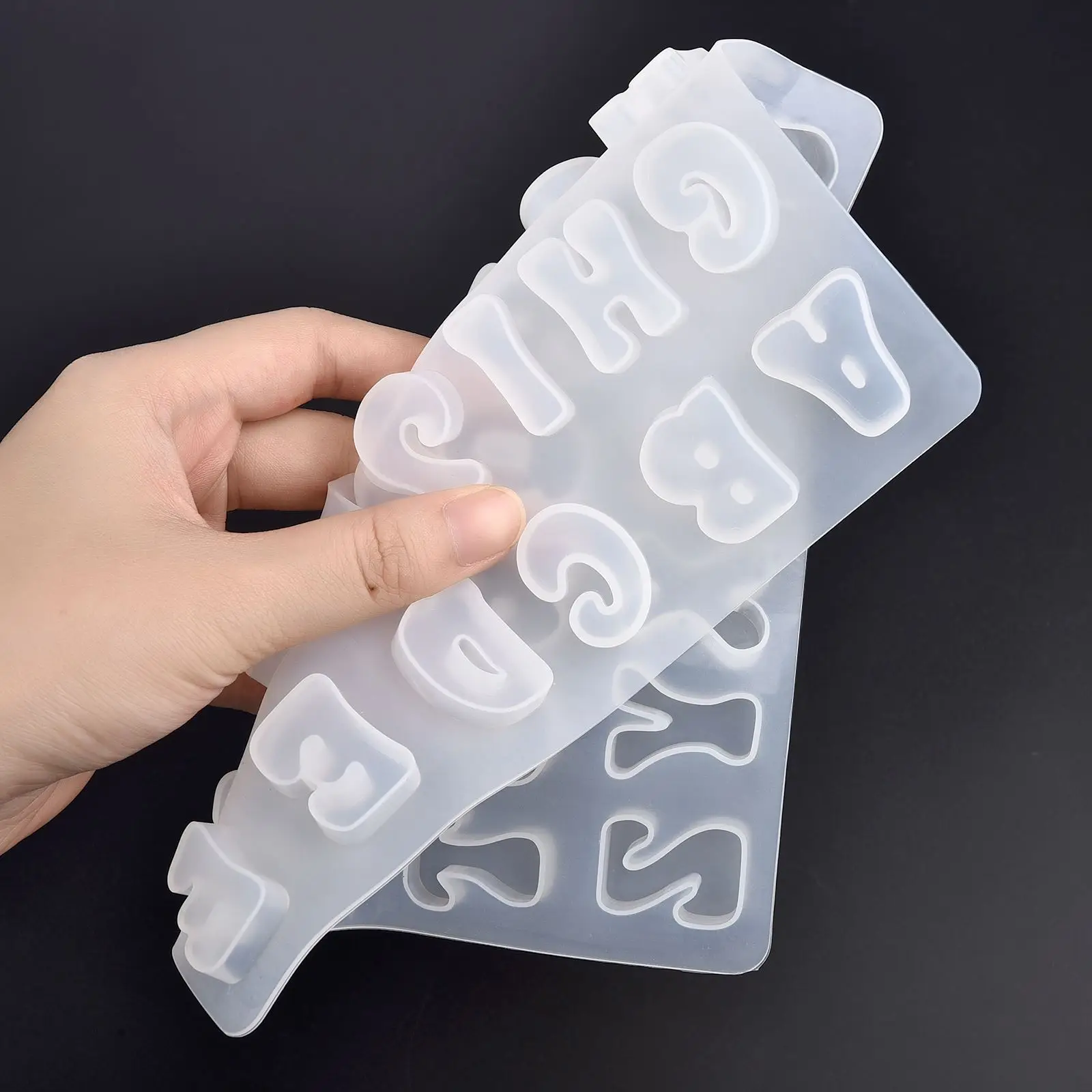 Keychain Alphabet Silicone Mold DIY Letter Number Epoxy Resin Mold Keychain Earring Pendant Epoxy Resin Jewelry Crafts Casting