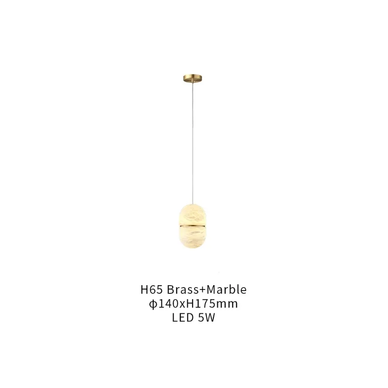 

【Flowing Marble】Natural Marble Lustre Chandelier Pendant Ceiling Light Home Decor Living Bedroom Dining Luxury Novel Decoration