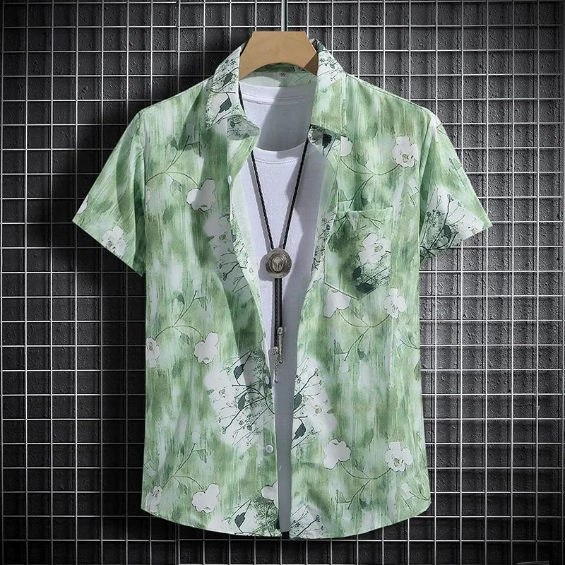 3D Printed Creative Pattern Quick-drying Breathable Sport Men's S-5XL Summer Hawaiian Style Individual Short-sleeved Shirt
