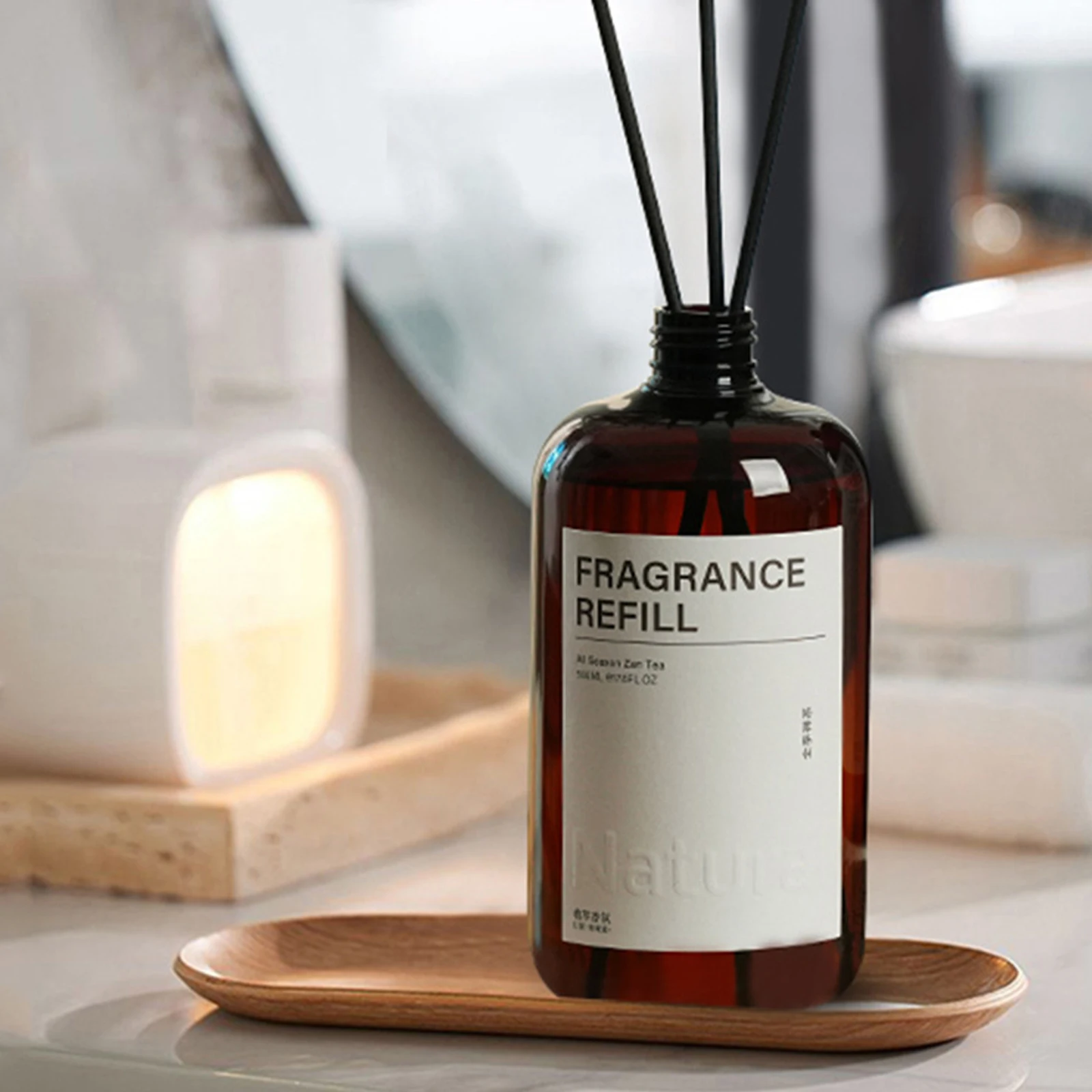 500/1000ml Aromatherapy Essential Oil Refill, Long Lasting Fragrance Reed Diffuser Oil, Home Room Aroma Diffuser Liquid