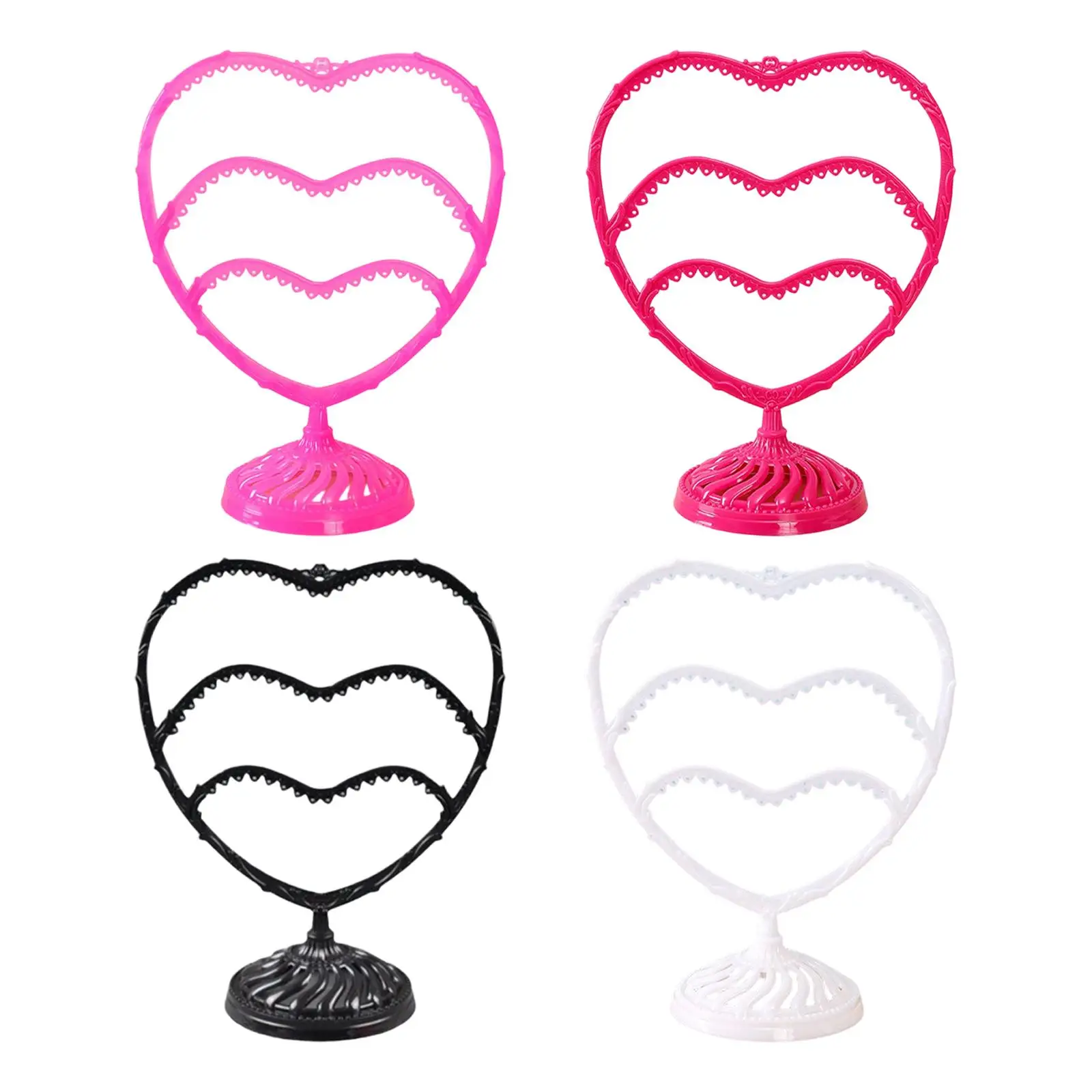 منظم تخزين حامل القرط على شكل قلب سهل الاستخدام للنساء والفتيات هدية جميلة حامل عرض القرط لمتجر المجوهرات المنزلي