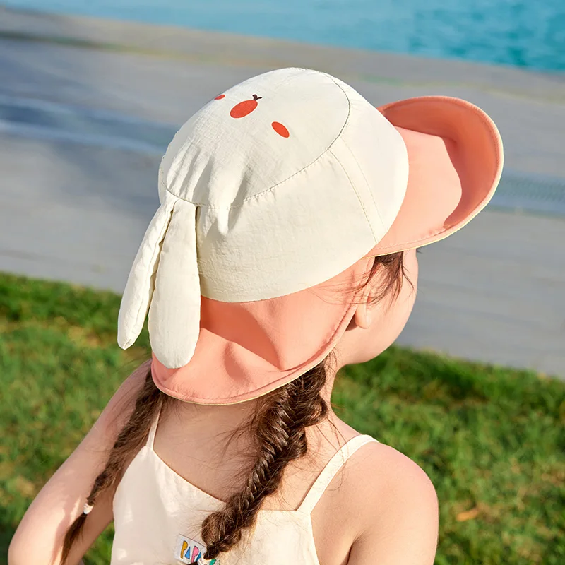 

Детская 3D-шляпа с широкими полями и мультяшным рисунком, двусторонняя, для детей, летняя, для улицы, пляжная, для малышей от 6 месяцев до 5 лет