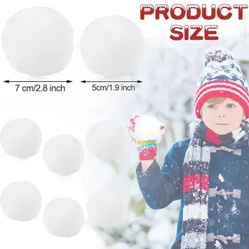 50 balení měkkých sněhových umělých koulí, vánoční dárková hračka pro děti, vnitřní a venkovní, sada sněhových bojových koulí, vánoční ozdoba na stromeček, dekorace pro domov 6 nejlepší prodej velké venkovní vánoční dekorace - №3