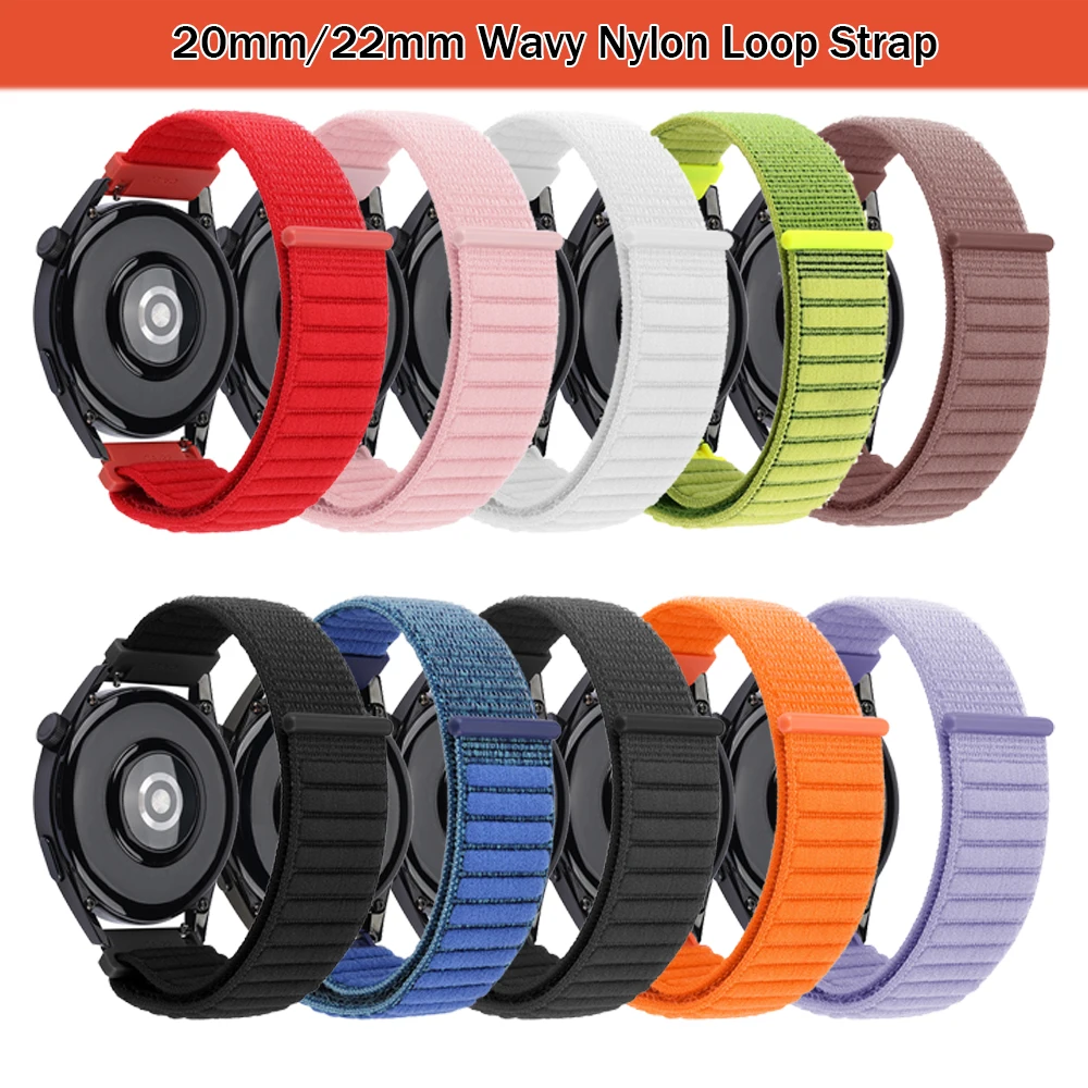 Cinturino in nylon da 20mm 22mm per Samsung Galaxy Watch6 4 Classic 47/46/43mm FE 7 6 5 4 40/44mm/Gear S3 cinturino per HUAWEI WATCH 4 Pro