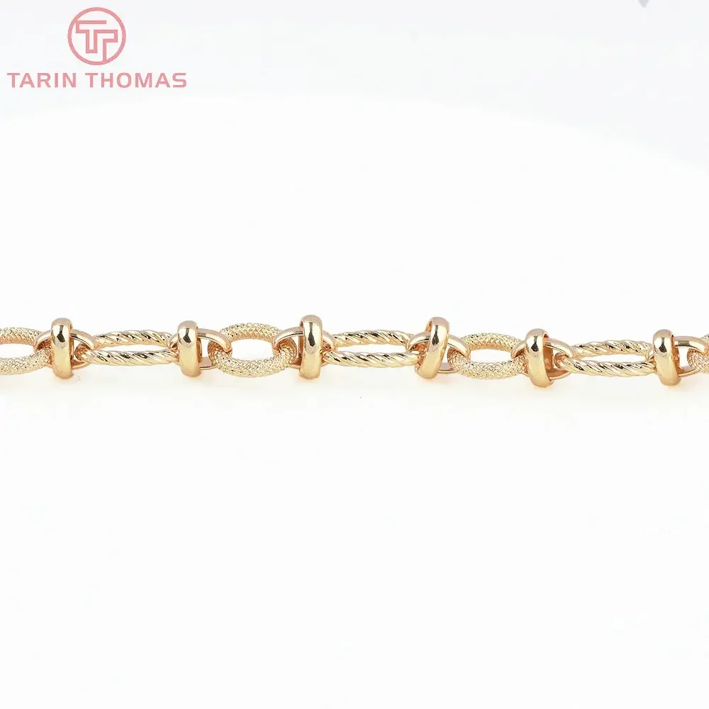 (8436) 50CM 11x2MM 8.5x14MM 24K Gold Color Brass Necklace Chains Bracelet chains Quality Diy Jewelry Findings Accessories