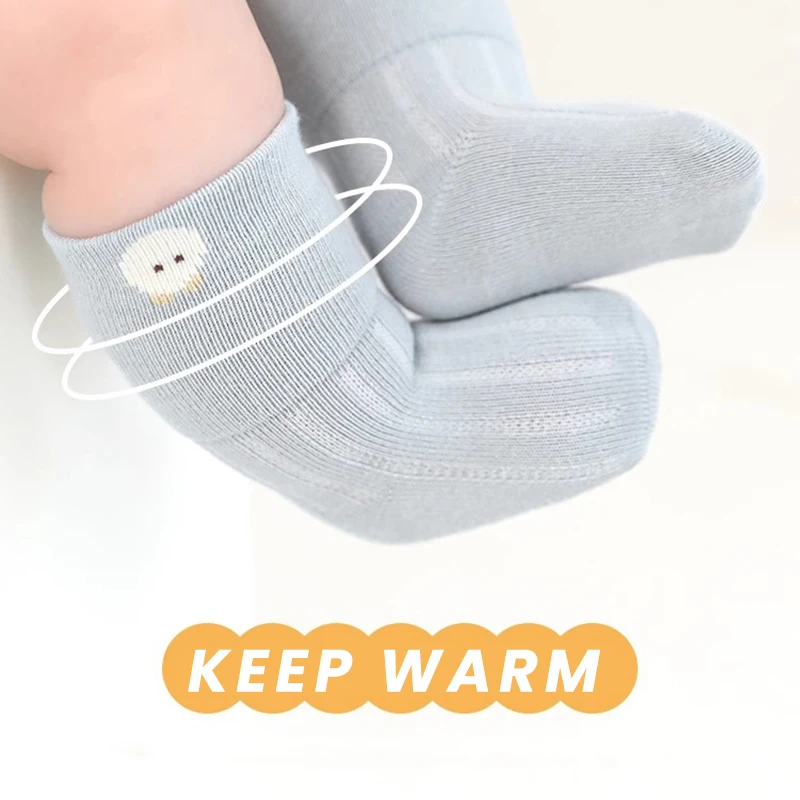 5Pairs 0-5Years Spring Autumn Newborn Toddlers Cotton Socks Soft And Elastic Cuffs Dressed Medias Bebe No Tightness On Legs