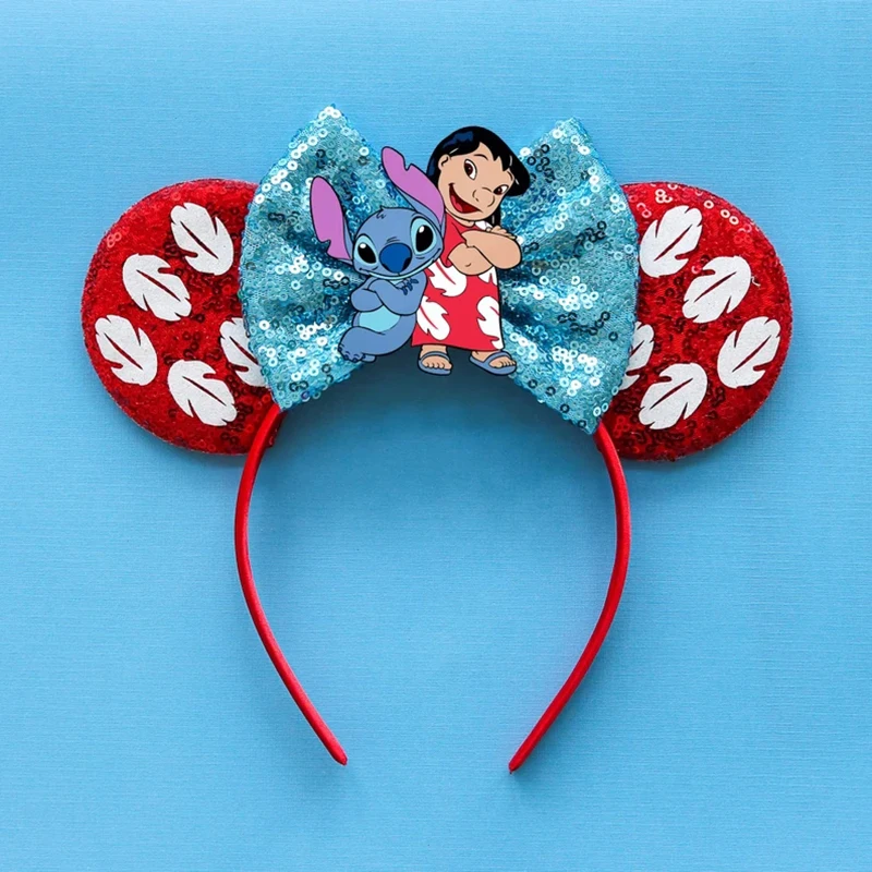 Lilo & Stitch Ears Headbands Kids Cute Stitch Hair Accessories Women Angel Hair Band Girls Disney Mickey Headwear Festival Gifts