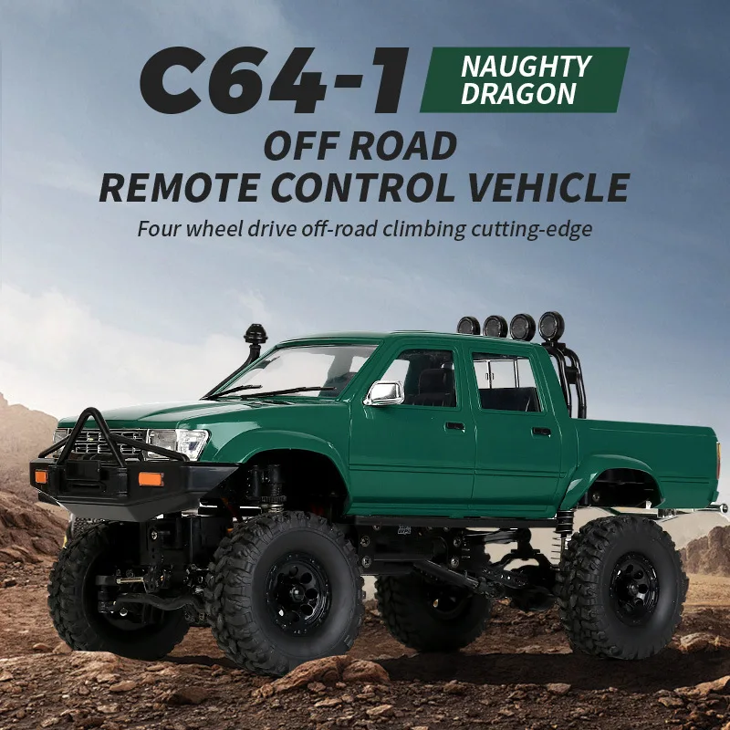 

Naughty Dragon C64-1 1/16 2.4g Full Scale Four Wheel Drive Climbing Car Rc Car Remote Control Toy Model Children'S Gift