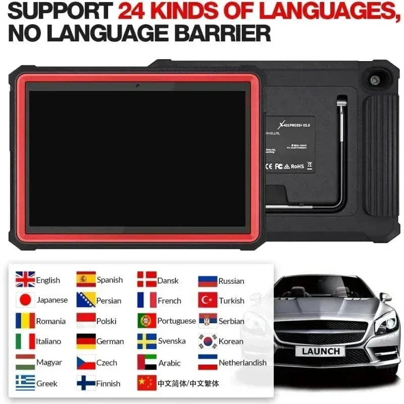 LAUNCH X431 PRO3S+ Tablet OBD2 Diagnostic Scanner 3GB+32GB+128GB Android 9 Bluetooth Auto Car Diagnostic Tool