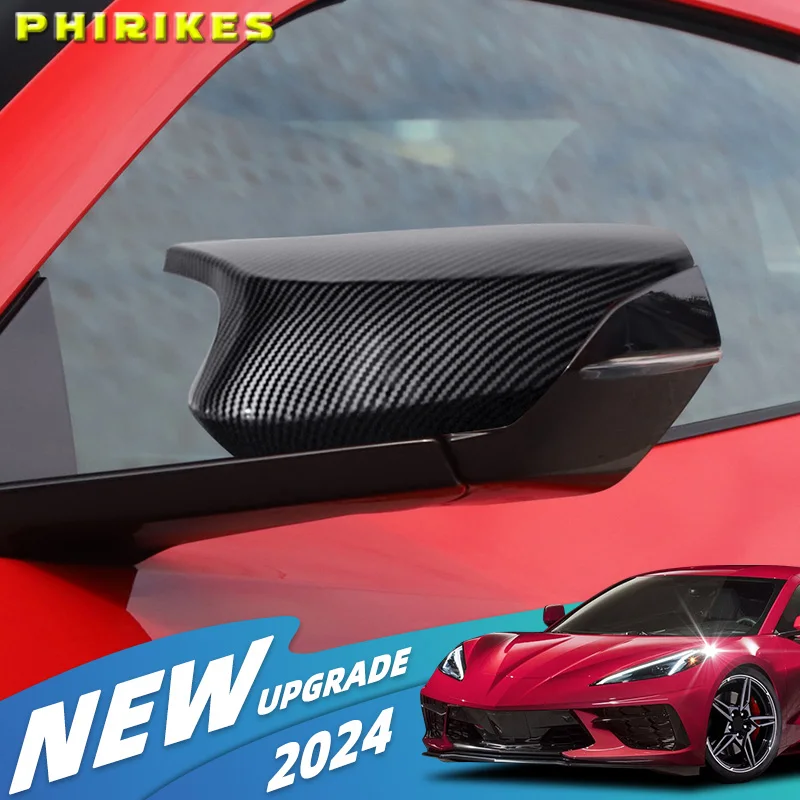 

Carbon Mirror Cover Caps Carbon Side C8 Mirror Shell Car Kits For Chevrolet Corvette C8 2020-2024