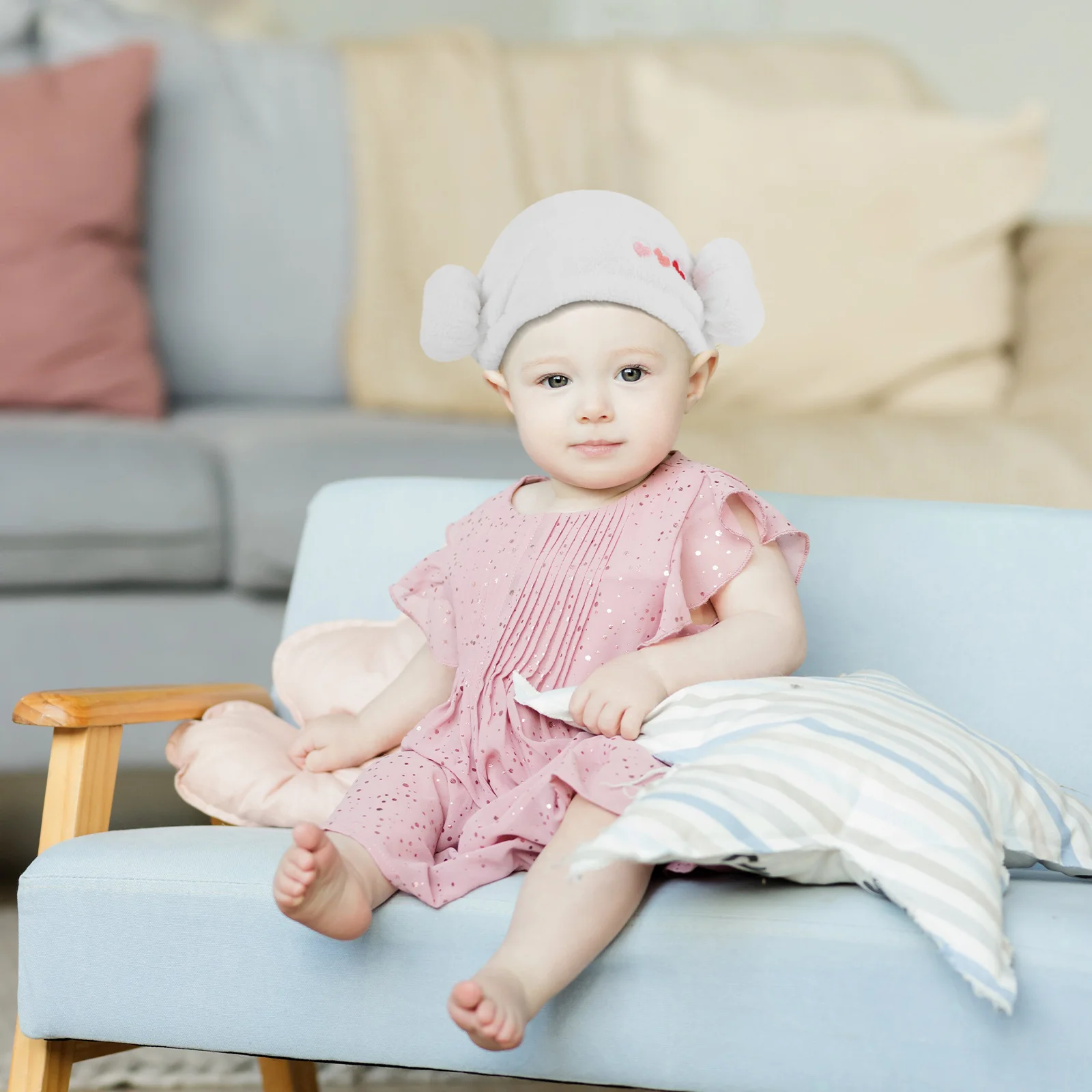 

Heart Pattern Cotton Hair Drying Hat Quick Dry Bath Cap Absorbent Soft Hair Wrap Towel for Wrap Towel