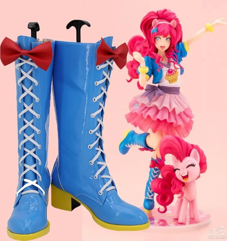 Anime Pinkie Pie  Cosplay Shoes Boots Game Role Play Uniform Women Girls Halloween Props