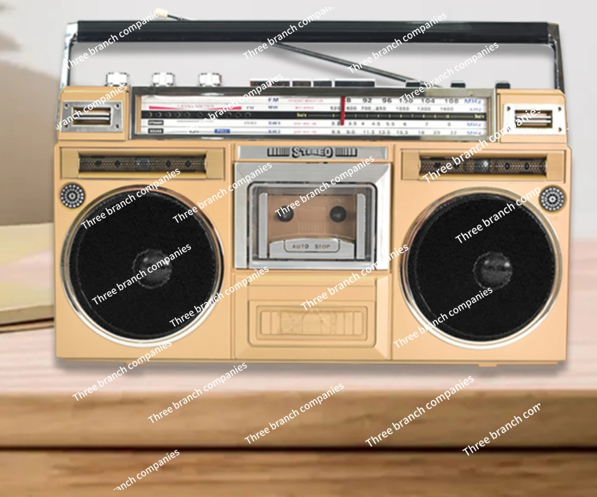 Retro Radio Stereo Old-Fashioned Tape Bluetooth Portable Recorder Cassette Recording Dual-Channel Playback U Disk Transcription