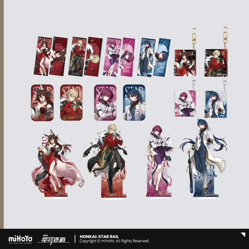 

Официальный товар Sunsyea Honkai Star Rail miHoYo, оригинальный подлинный брелок со значком LCHYJ, акриловая подставка, лезвие авантюрина Kafka