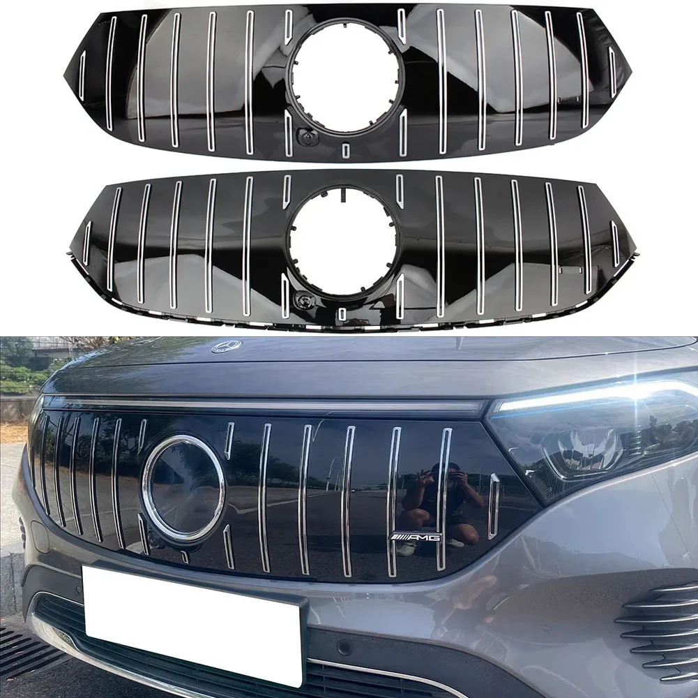 Front Racing Facelift Grill Upper Bumper Radiator Grilles Fit For H243 EQA260 EQA300 SUV 2022+