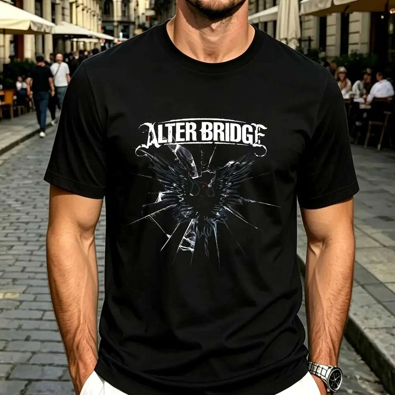 washed T Shirt Alter Bridge Band  Black Cotton Men S to 5XL HC1017 vintage Washed designer clothes homme streetwear
