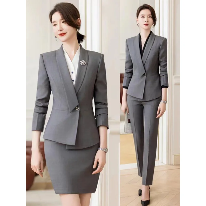 High Sense Business Suit Women's Fashion Dignified Goddess Suit Jacket Workplace Tooling Jewelry Shop Formal Suit Work Clothes