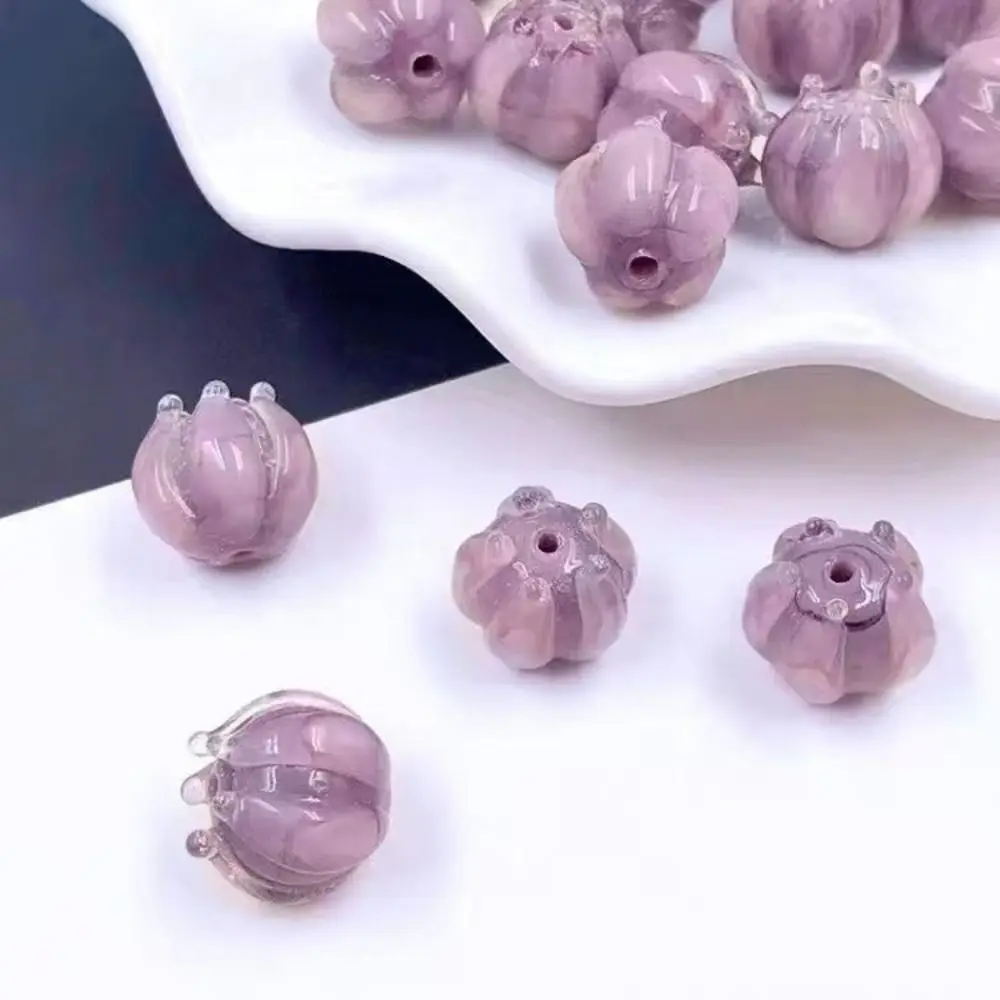 Glass Loose Beads Hairpin For DIY DIY Crafts Handmade Bell Orchid Liuli Beads Ancient Style Lampwork Beads Flower Bud Beads