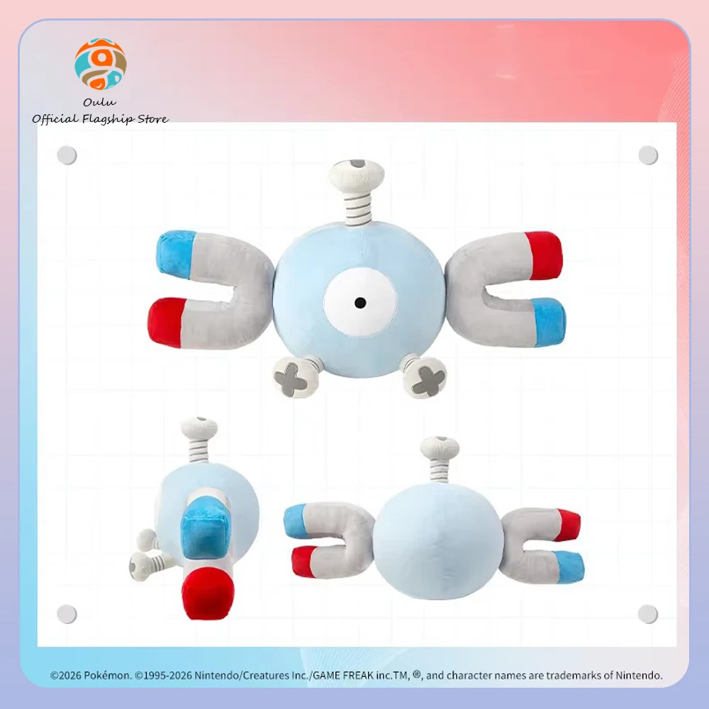 

New Genuine Charming Eyes Series Stuffed Plush Doll Magnemite Fridge Magnet Keyring Keychains Life-Size Toy Ornament Gift Toy